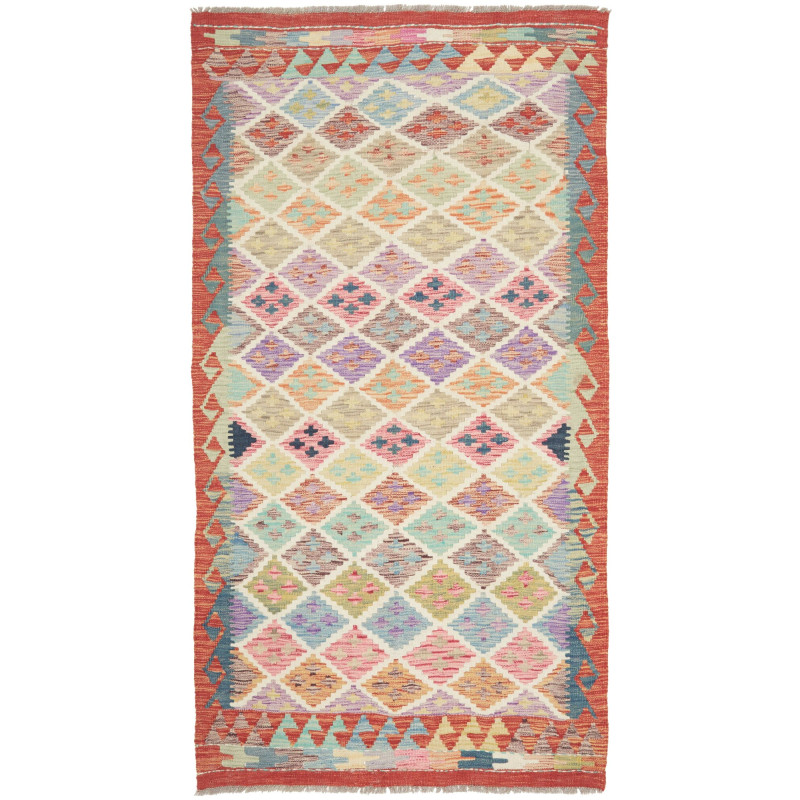 Kilim 101x190 Cm Kilim Afghanistan Hand-carded Wool (warp: