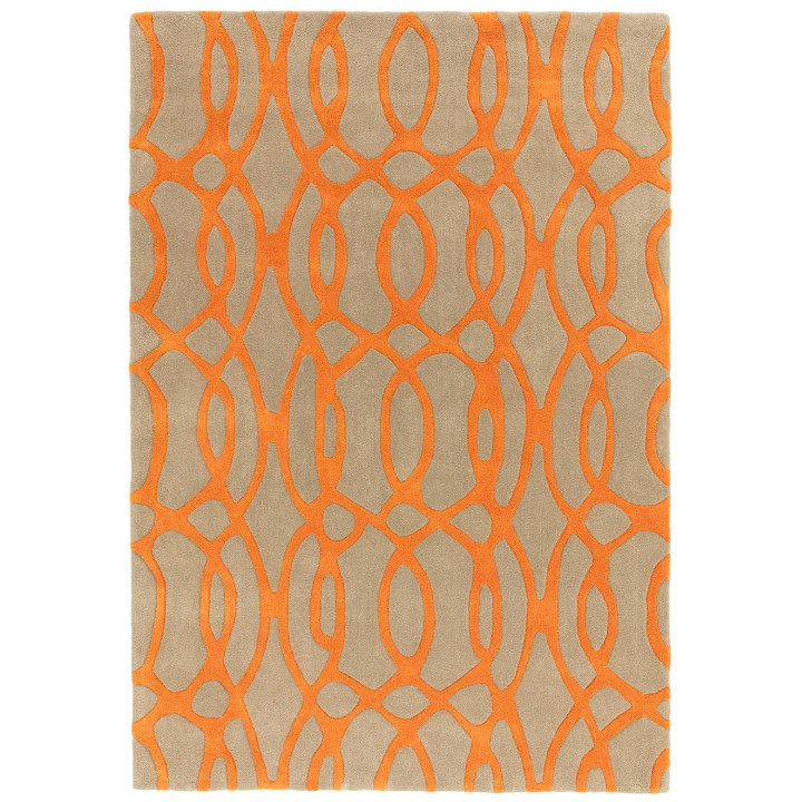 Rug Matrix geometric orange beige 120x170 cm