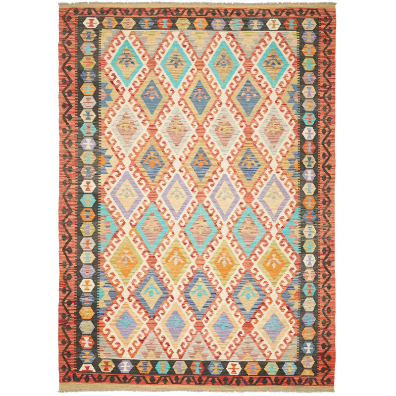 Kilim 206x289 Cm Kilim Afghanistan Hand-carded Wool Cotton