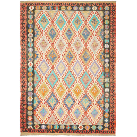 Kilim 206x289 Cm Kilim Afghanistan Hand-carded Wool Cotton