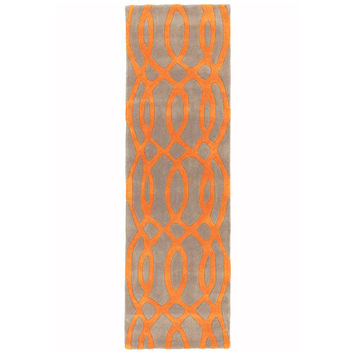 Rug Matrix geometric orange beige 120x170 cm