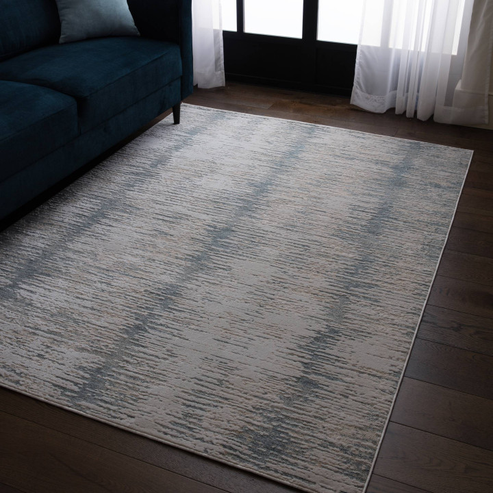 Tappeto Anders astratto blu e beige 120x160 cm