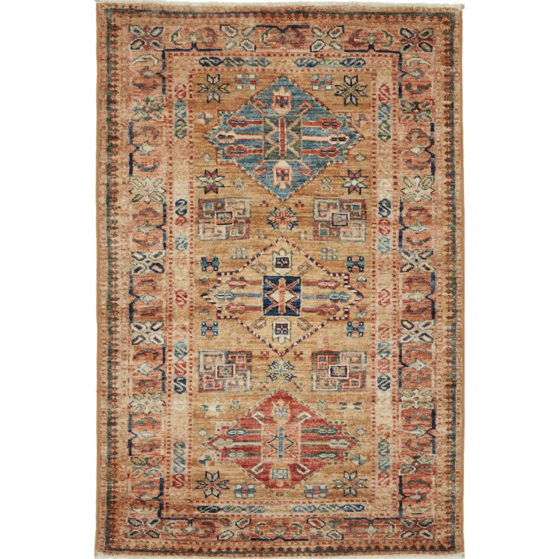 Kazak Fine 81x125 Cm Kazak Fine, Pakistan, Hand-carded Wool