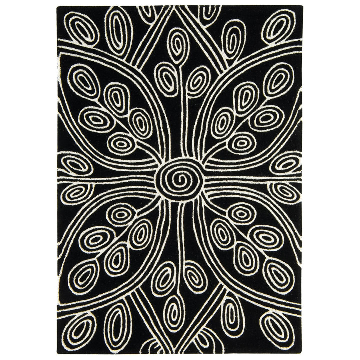 Tappeto Matrix stilizzato nero e bianco 200x300