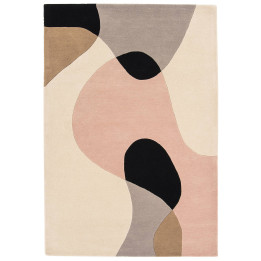 Tappeto Matrix astratto beige e rosa 200x300 cm