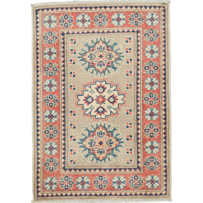 Kazak 64x90 Cm Kazak Afghanistan Hand-carded Wool Cotton