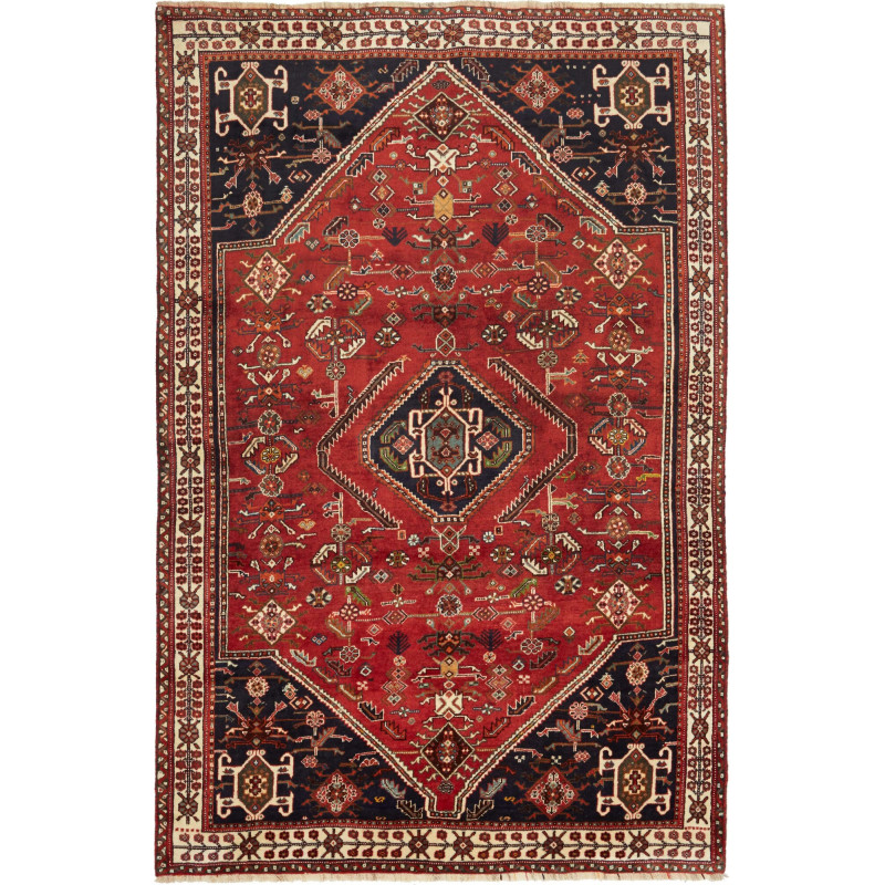 Shiraz 158x246 Cm Shiraz, Persia, Hand-carded Wool (cotton