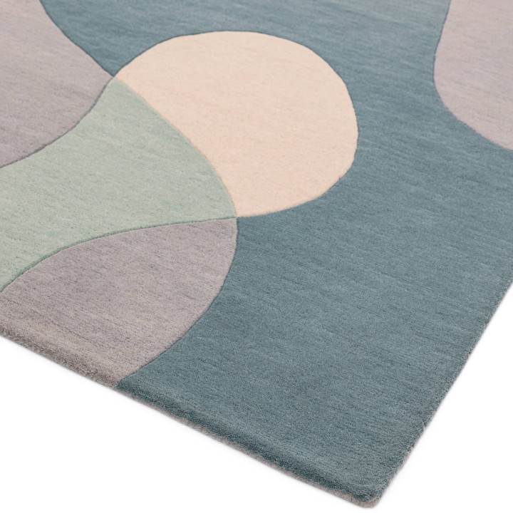 Tappeto Matrix astratto verde salvia e beige 200