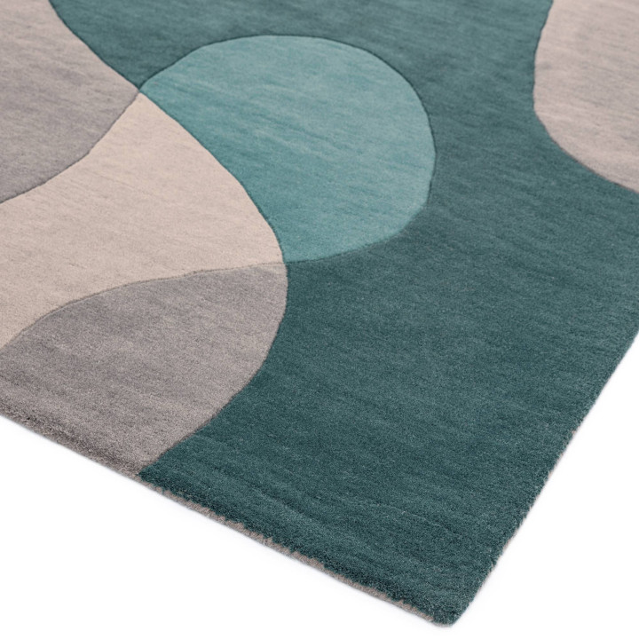 Tappeto Matrix astratto verde acqua e grigio 160