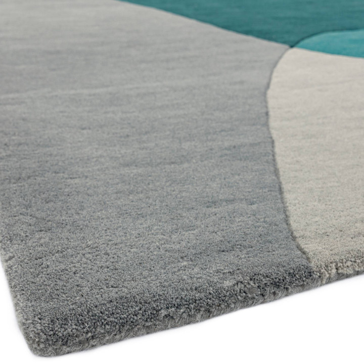Rug Matrix abstract teal grey taupe 160x230 cm