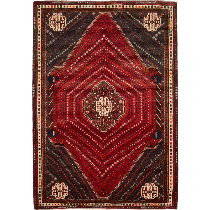 Shiraz 180x260 Cm Shiraz, Persia, Hand-carded Wool (cotton
