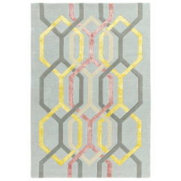 Tappeto Matrix geometrico grigio chiaro e grigio
