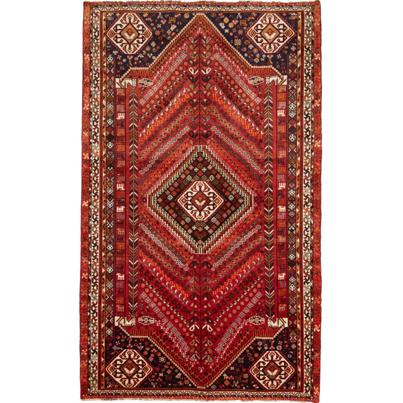 Shiraz 180x295 Cm Shiraz, Persia, Hand-carded Wool (cotton