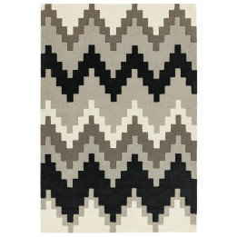 Rug Matrix geometric black white grey 120x170 cm