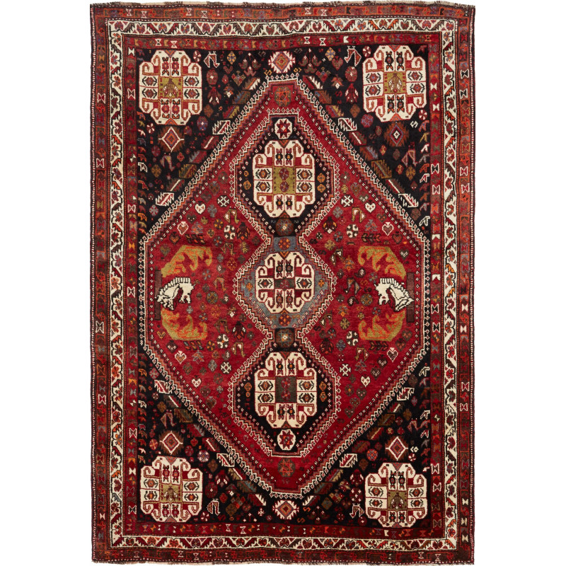 Shiraz 182x270 Cm Shiraz, Persia, Hand-carded Wool (warp: