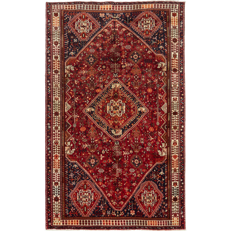 Shiraz 160x258 Cm Shiraz Persia Hand-carded Wool (warp: