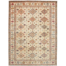 Hand Made Rug Kazak Fine Pakistan 277x370 Beige