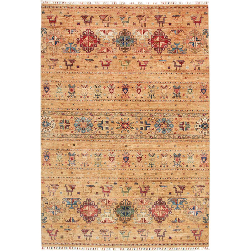 Hand Made Rug Rubin Pakistan 169x244 Orange Red