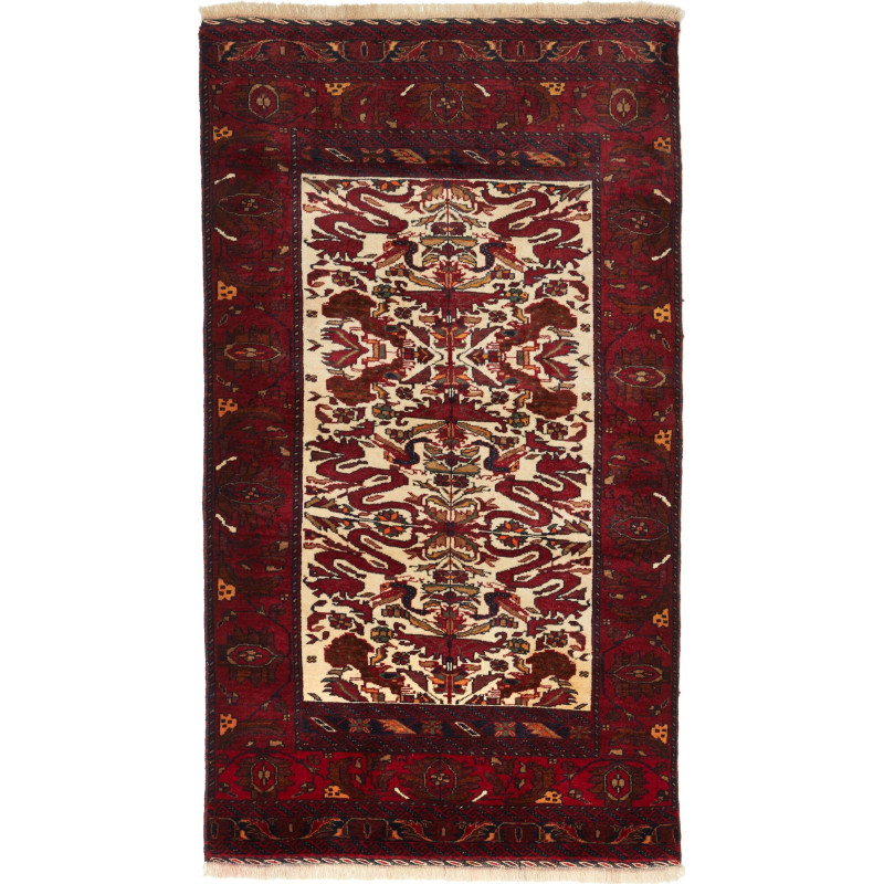 Baluch 98x182 Cm Baluch, Persia, Hand-carded Wool (warp: