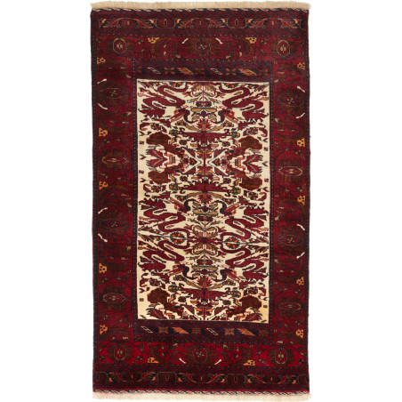 Baluch 98x182 Cm Baluch, Persia, Hand-carded Wool (warp: