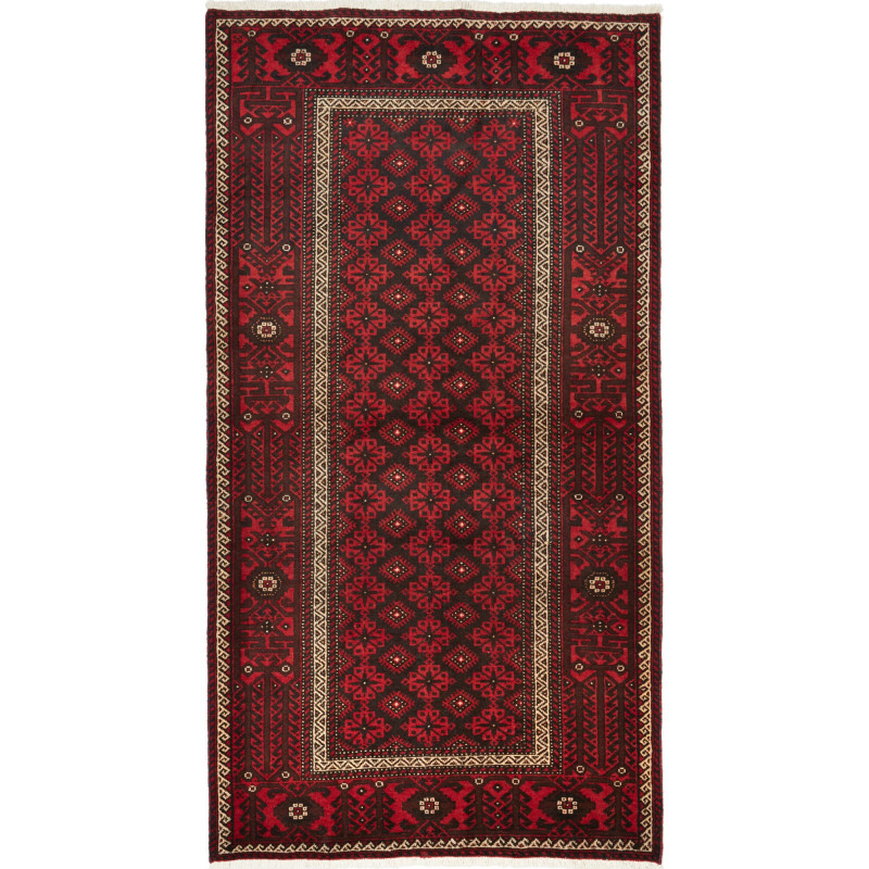 Baluch 109x211 Cm Baluch Persia Hand-carded Wool (cotton