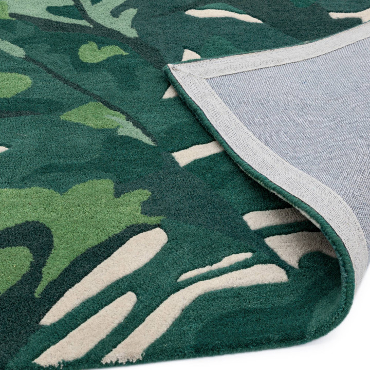 Tappeto Matrix floreale verde scuro e verde chia