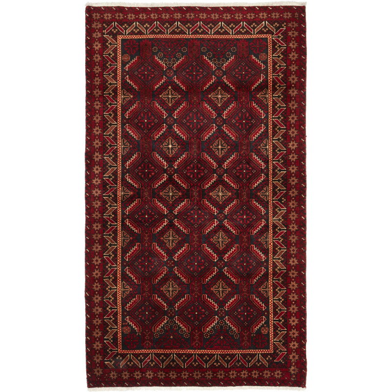 Baluch 107x198 Cm Baluch Persia Hand-carded Wool (warp: