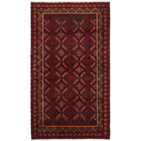 Baluch 107x198 Cm Baluch Persia Hand-carded Wool (warp: