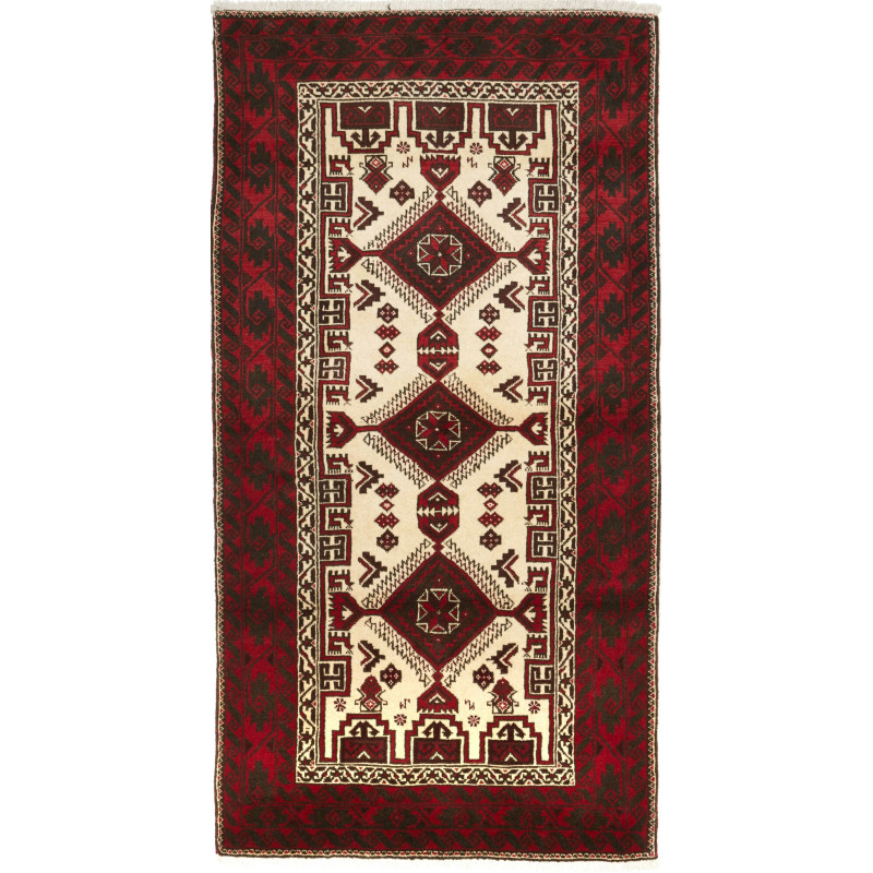 Baluch 103x197 Cm Baluch Persia Hand-carded Wool Cotton