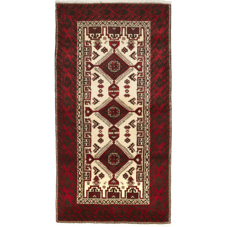 Baluch 103x197 Cm Baluch Persia Hand-carded Wool Cotton