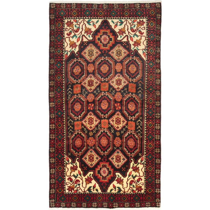 Baluch 104x194 Cm Baluch, Persia, Hand-carded Wool
