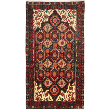 Baluch 104x194 Cm Baluch, Persia, Hand-carded Wool