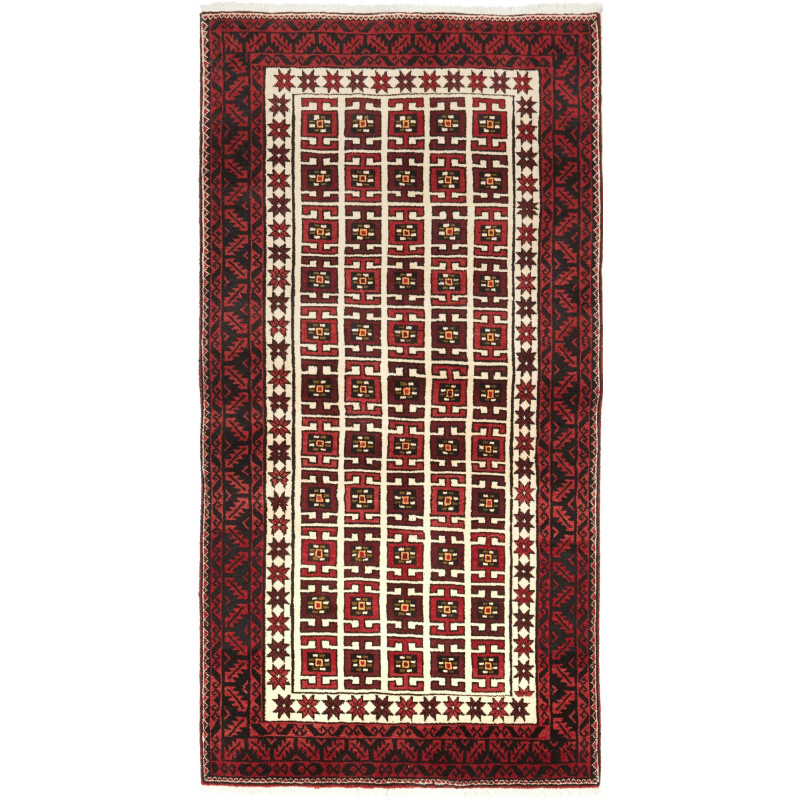 Baluch 97x187 Cm Baluch, Persia, Hand-carded Wool (warp: