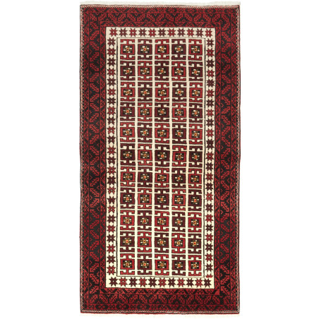 Baluch 97x187 Cm Baluch, Persia, Hand-carded Wool (warp: