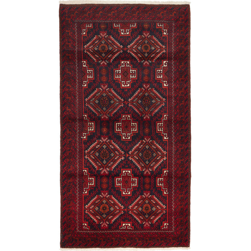 Baluch 110x202 Cm Baluch Persia Hand-carded Wool Cotton