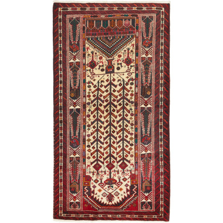 Baluch 108x205 Cm Baluch, Persia, Hand-carded Wool (warp: