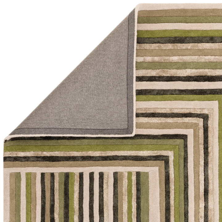 Tappeto Matrix geometrico verde e beige 200x300