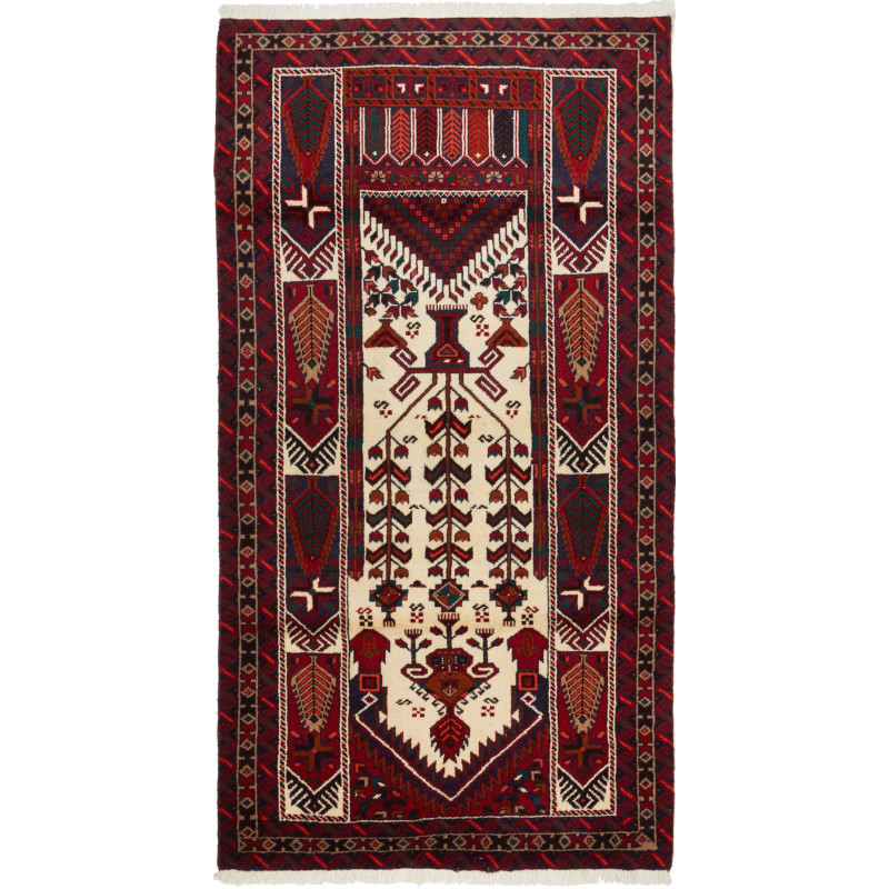 Baluch 101x191 Cm Baluch, Persia, Hand-carded Wool (warp: