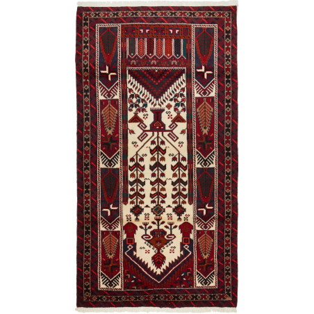 Baluch 101x191 Cm Baluch, Persia, Hand-carded Wool (warp:
