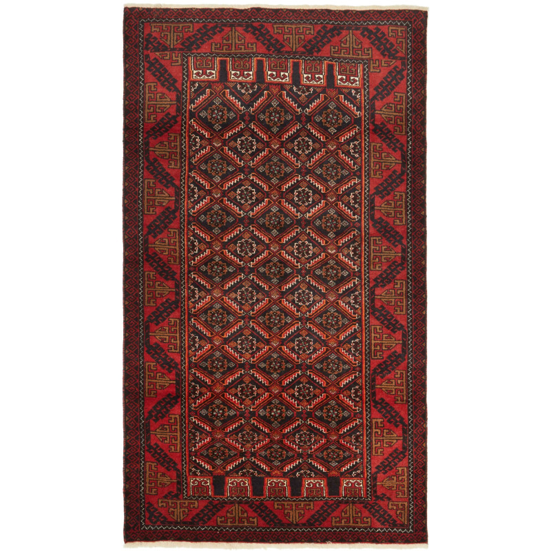 Baluch 100x182 Cm Baluch, Persia, Hand-carded Wool (warp: