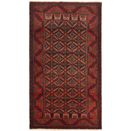 Baluch 100x182 Cm Baluch, Persia, Hand-carded Wool (warp: