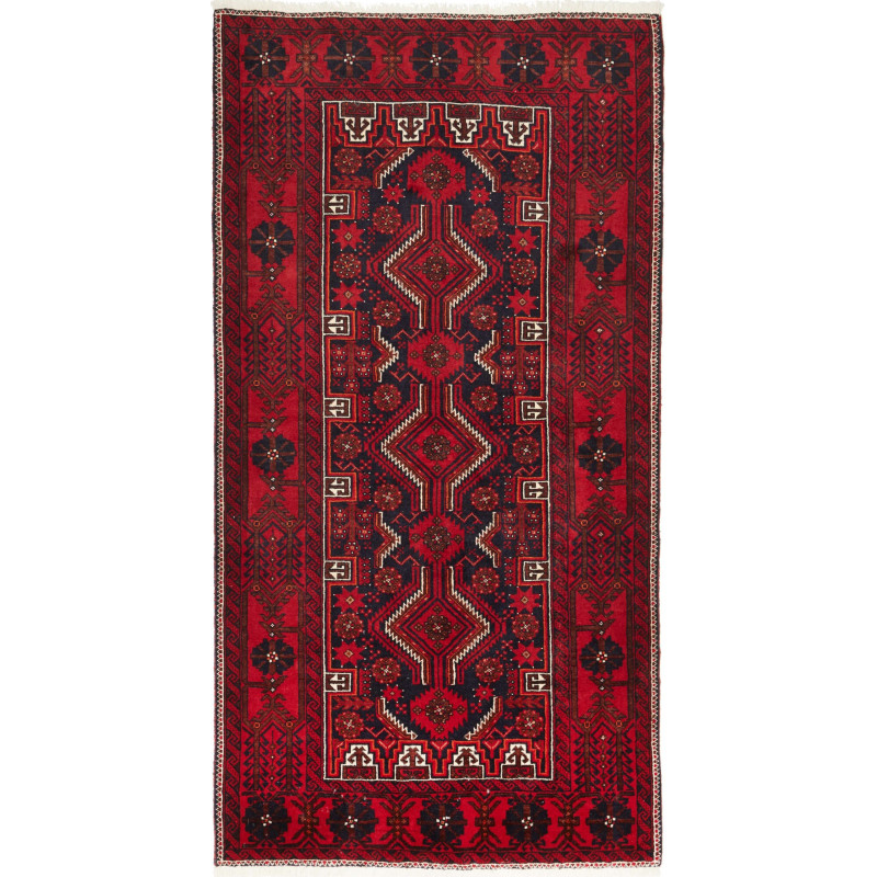 Baluch 106x205 Cm Baluch Persia Hand-carded Wool Cotton