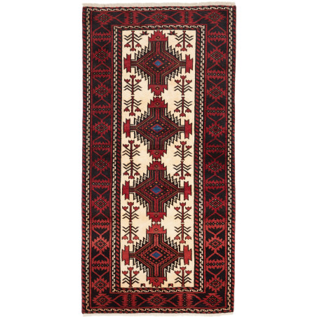 Baluch 96x199 Cm Baluch, Persia, Hand-carded Wool (warp: