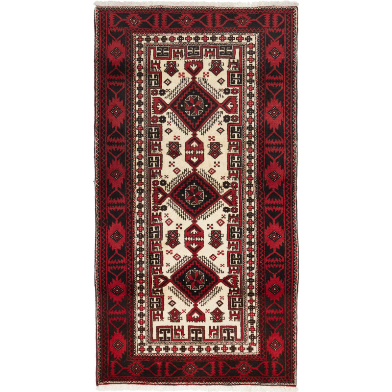 Baluch 96x183 Cm Baluch, Persia, Hand-carded Wool (warp: