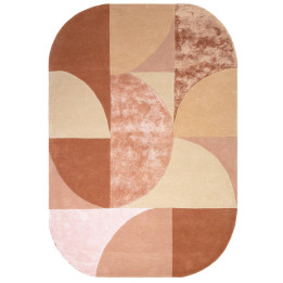 Tappeto Matrix geometrico beige e rosa cipria 20