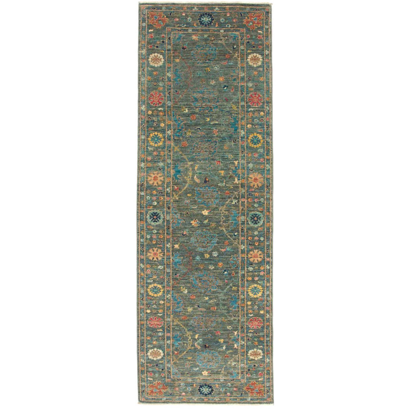 Hand Made Rug Ziegler Fine Pakistan 78x246 Teal