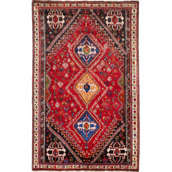 162x218 Cm Vintage Geometric Rug Caucasian Wool (warp: