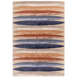 Rug Matrix geometric beige ochre terracotta grey