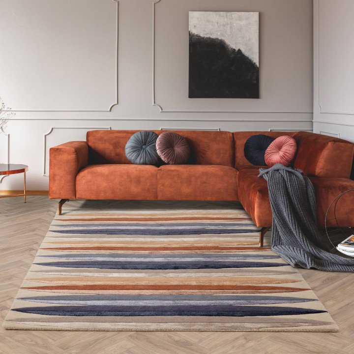 Tappeto Matrix geometrico beige e ocra 200x300 c