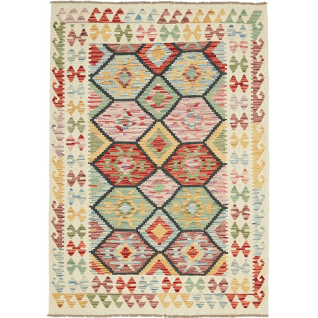 Kilim 129x181 Cm Kilim, Afghanistan, Hand-carded Wool,